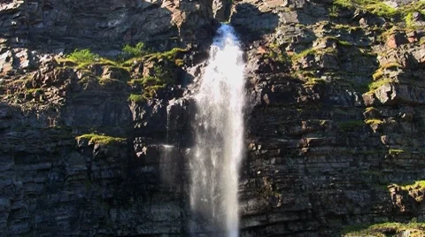 Waterfalls in the Mountains Norway, loop Stock Footage 8512039