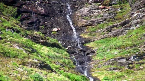 Waterfalls in the Mountains Norway, loop Stock Footage 8512070
