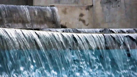 Waterfalls movement in slow motion Stock Footage 105179299