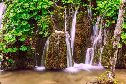 Waterfalls in Plitvice Stock Photos