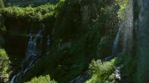 Waterfalls in the Rocky Mountains Stock Footage 11280329