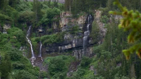 Waterfalls in the Rocky Mountains Video stock 11280573