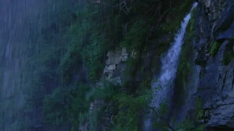 Waterfalls in the Rocky Mountains Stock Footage 11281031