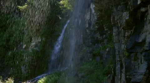 Waterfalls in the Rocky Mountains Stock Footage 11281297