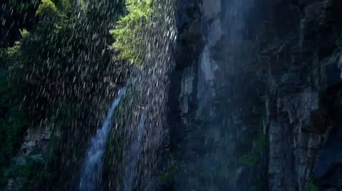 Waterfalls in the Rocky Mountains Stock Footage 11281571