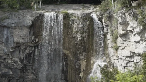 Waterfalls Slow Motion Stock Footage 91074347