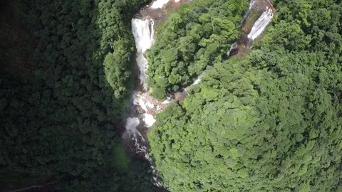 Waterfalls staircase of the rainforests of venezuela Stock Footage