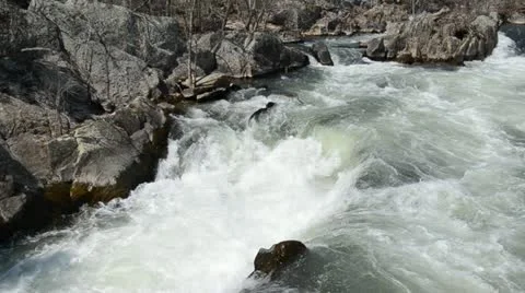 Waterfalls Stream Flow Movement Background Stock-Footage 22332339