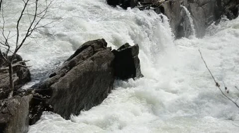 Waterfalls Stream Flow Movement Background Stock Footage 22332365