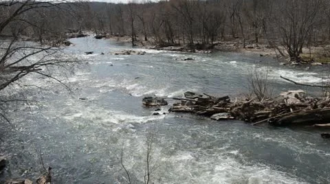 Waterfalls Stream Flow Movement Background Stock Footage 22332528