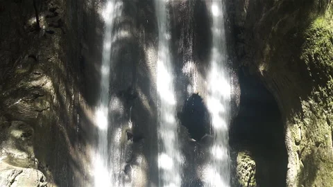 Waterfalls with three flows Stock Footage 132511396