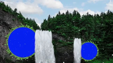 Waterfalls Wedding Frame Animation Stock-Footage 167135857