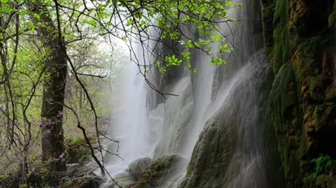 Waterfalls in the woods Stock Footage 34411654