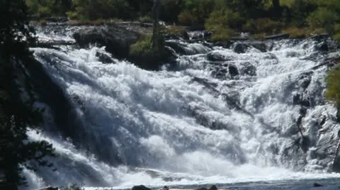 Waterfalls in yellowstone Stock Footage 12555697