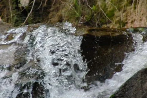 Waterfalls ZC HS04 Slow Motion x7 Tilt Down Stock Footage