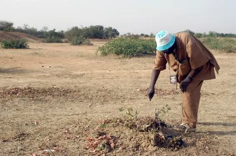 Waterfinder with work Stock Photos