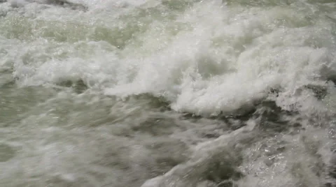 Waterflow on the river in mountains Stock Footage 49688039