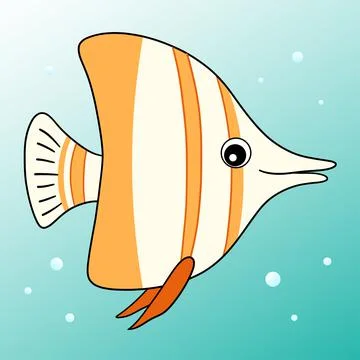 Waterfowl. Fish vector Stock Illustration