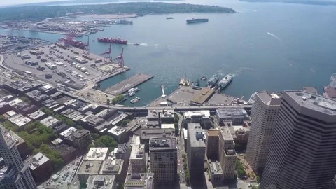 Waterfront aerial Stock Footage 78256101
