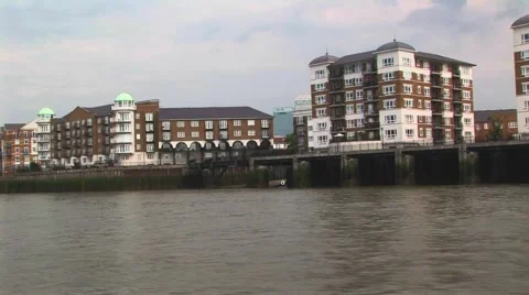 Waterfront apartments complexes Stock Footage 63150855