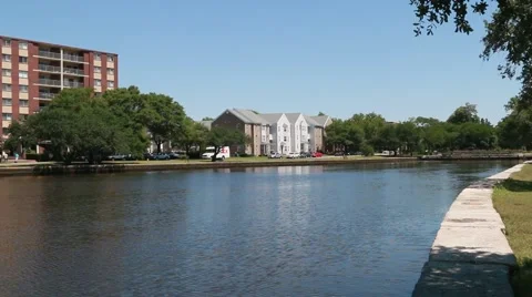 Waterfront Apartments (Pan Right to Left) 動画素材 57235065
