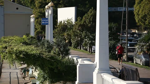 Waterfront Boulevard in Sochi Stock Footage 26016655