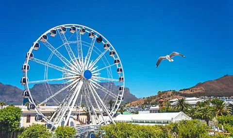  On the waterfront in Cape Town overlooking Table Mountain On the waterfro... Foto stock