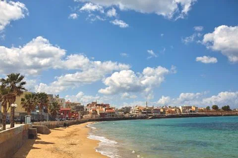 Waterfront of Chania Stock Photos