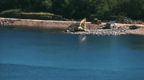 Waterfront Construction Site. Stock Footage 67904444