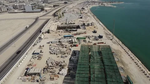 Waterfront Development and Road Network in Al Khobar Stock Footage 333902061