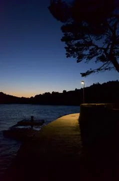 Waterfront at dusk 2 Foto stock