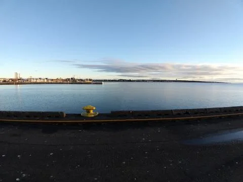 A waterfront in the evening Stock Photos