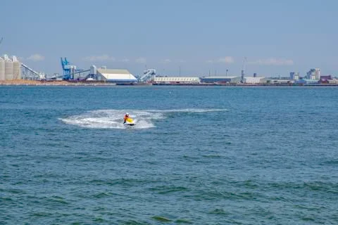 Waterfront at high tide New Brighton UK Stock Photos