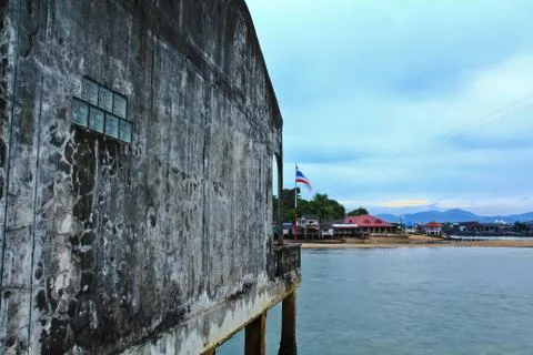 Waterfront home. Stock Photos
