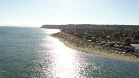 Waterfront homes in Boundary Bay 스톡 동영상 217566946