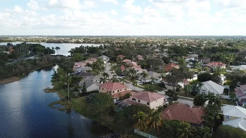 Waterfront homes in Florida Stock Footage 101443317