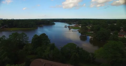 Waterfront Homes Stock Footage 56833550