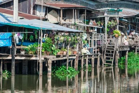 Waterfront homes Stock Photos