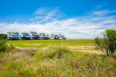 Waterfront homes Stock Photos