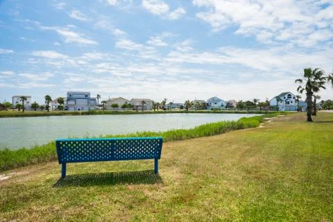 Waterfront homes Stock Photos