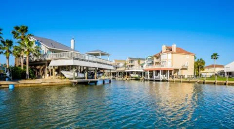 Waterfront homes Foto stock