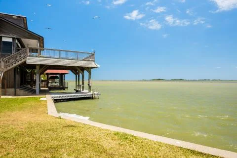 Waterfront homes Stock Photos