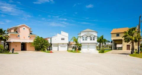Waterfront homes Stock Photos
