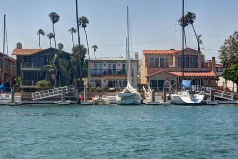 Waterfront Homes Stock Photos