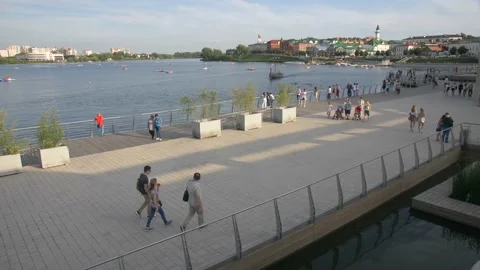 Waterfront Kazan Stock Footage 134284361