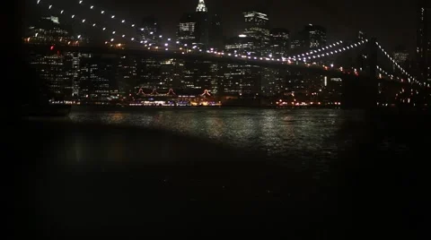 Waterfront Lights Stock Footage 44264815