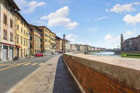 Waterfront in Pisa Stock Photos