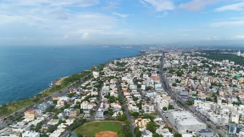 Waterfront of Santo Domingo.  Stock Footage 201377580