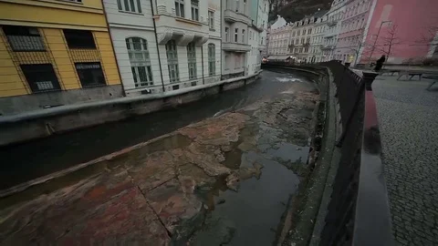 Waterfront small river. Stock Footage 69148280