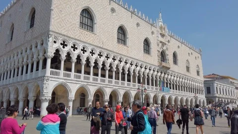 Waterfront at St Marks square, Venice. 2 clip compilation in 4K Stock Footage 106760143